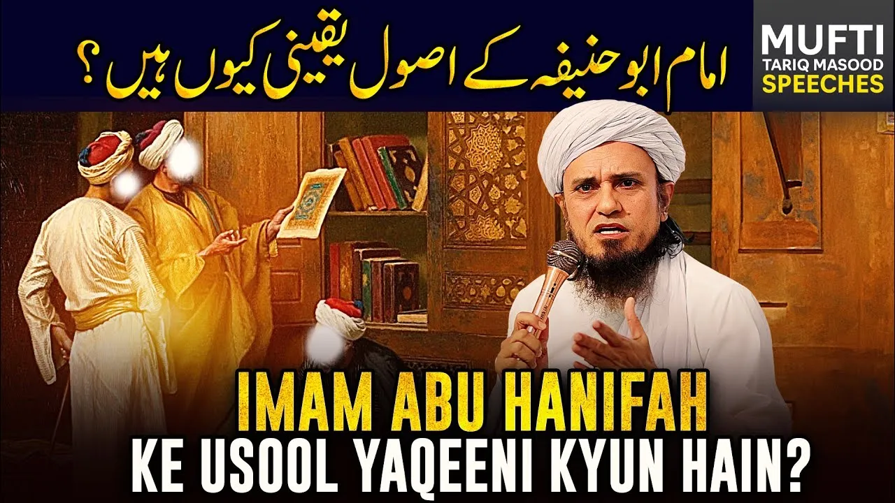 Imam Abu Hanifa Ke Usool Yaqeeni Kyun HImam Abu Hanifa Ke Usool Yaqeeni Kyun Hain | Mufti Tariq Masood Speeches ain | Mufti Tariq Masood Speeches